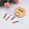 oly-08ccc051de73f1821af690d2f5f6be7c Wholesale Chic Colorful Stone Metal Keychain Pendant Fashion Accessory for Bags DIY