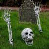 Wholesale Halloween Skeleton Skull Decorative Prop Plastic Party Accessory Gift