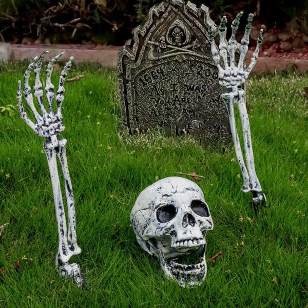 Wholesale Halloween Skeleton Skull Decorative Prop Plastic Party Accessory Gift