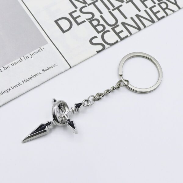 Wholesale Zinc Alloy Vintage Punk Cross Keychain Pendant Black Car Key Accessory