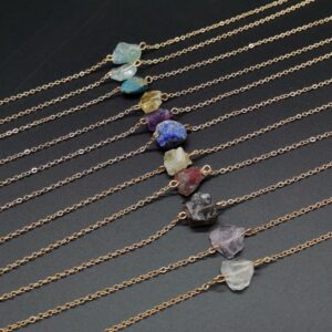 Wholesale Natural Agate Pendant Necklace Cross Chain Handmade Fashion Jewelry Accessory