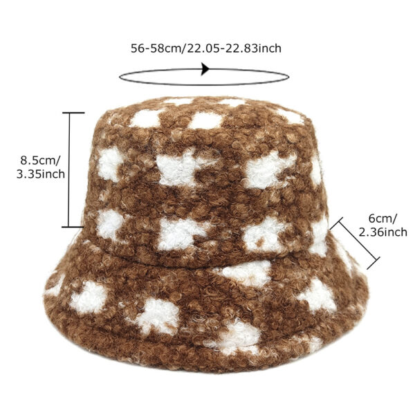 oly-08e823f4b067bfbb95d1a43542de09a2 Wholesale Retro Teddy Fleece Fisherman Hat Trendy Winter Fashion Accessory with Sun Protection Face Slimming Design for Gift Resale