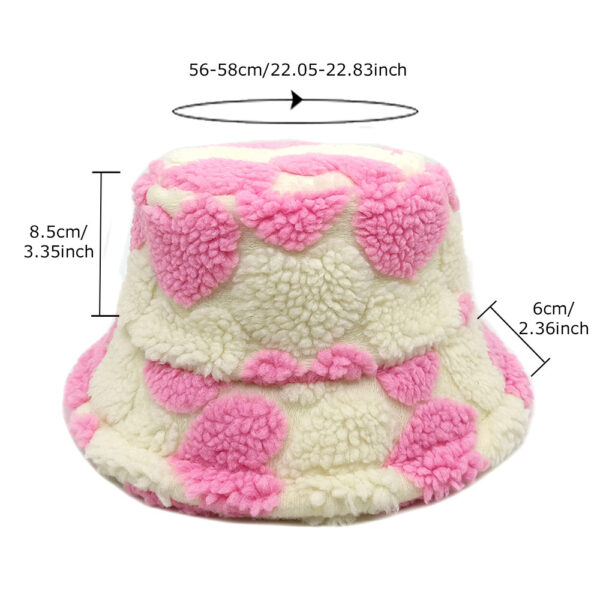 oly-08edf072b25b06d4d91adab660a93921 Wholesale Fleece Fisherman Hat with Heart Jacquard for Women Winter Warm