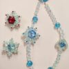 oly-08fde7a0b9de3ba6aa23914af6517e0a Wholesale Chic Mixed Color Alloy Snowflake Beads for DIY Jewelry Keychain Charms