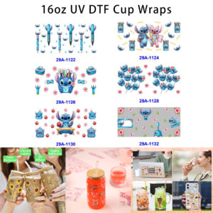 oly-090122fa6b283405ec4e173079d9424a Wholesale 16oz Blue Cartoon Series Cup UV DTF Wraps