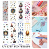 Wholesale 2/8/16pcs UV DTF Stickers Fantasy Wizard Potion Prop Patterns Pen and Bookmark Stickers