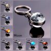 Wholesale Metal Solar System Keychain with Glass Ball Stylish Wedding Gift, Boutique Accessory
