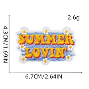 Letter flower cloth stickers 14#