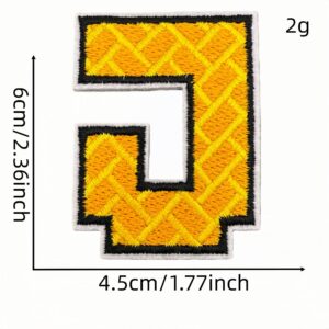 English alphabet cloth sticker j
