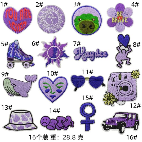 Wholesale Cute Cartoon Embroidered Patch Decorative Accent for Clothing Bags DIY Accessory