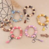 oly-0975e81a52dd2adc9d6f4c68ff5f8769 Wholesale Silicone Cartoon Bear Keychain Accessory Korean Style Gray Blue Cute DIY Bead Bracelet Gift