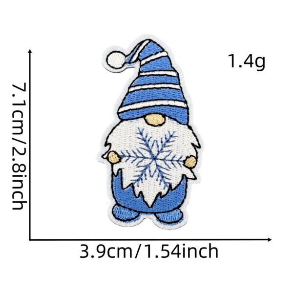 Wholesale Blue Christmas Graffiti Embroidered Patch Sticker Decorative Resale Accessory