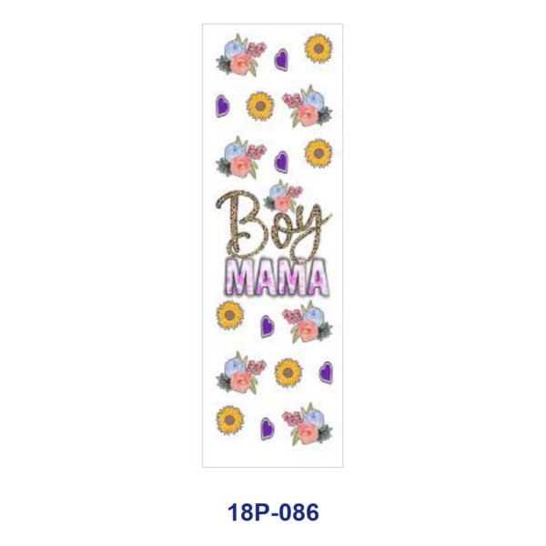 Wholesale 2/8/16pcs UV DTF Stickers Boy Mama Floral Bee Bow Checkered Print Pen and Bookmark Stickers