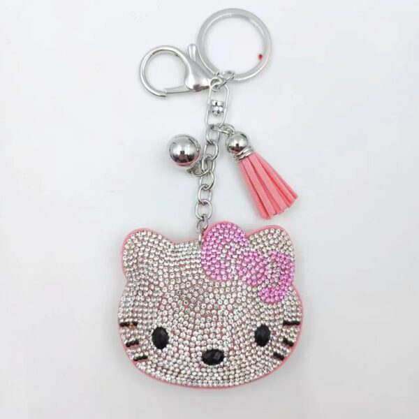 Wholesale Korean Velvet Cat Bag Charm with Tassels and Two Tone Rhinestones Wedding Gift for Women