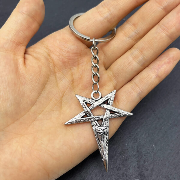 Wholesale Zinc Alloy Viking Eye of Horus Star Keychain Pendant Fashion Accessory Gift Boutique Resale