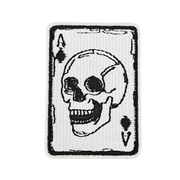 oly-09bd9a539be56e730c88f0c98a1547d6 Wholesale Skull Embroidery Patch Black White Butterfly Iron-On Decorative DIY Accessory