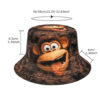 Wholesale Reversible Monkey Print Bucket Hat Trendy Sun Protection for Outdoor Beach Travel Resale Accessory