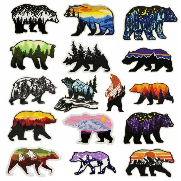oly-09f087dd23ee3a1aeb2dc681bc4c1aaa Wholesale Fashion Embroidered Bear Scenery Iron On Patches Decorative Clothing Accessory for Gift or Resale