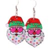 oly-09fa0ad40136bfb12e4f5a9f48cb3714 Wholesale Christmas Santa Flat Acrylic Earrings Fashion Cartoon Jewelry Accessory for Party Gift or Boutique