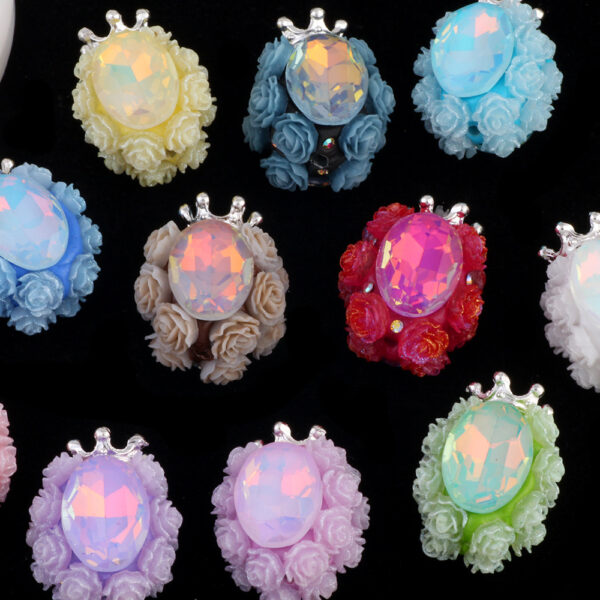 Wholesale Red Polymer Clay Crown Beads DIY Bag Charm Phone Accessory