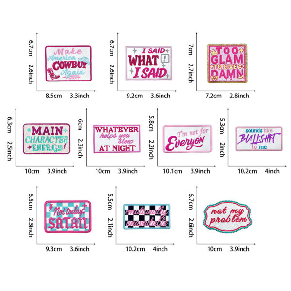 oly-0a31fba8db5d01455234997cb5cde3ed Wholesale 20 Styles Pink Alphabet Gold Plaid Iron On Embroidered Patches for DIY Shoes Hats Craft Supply