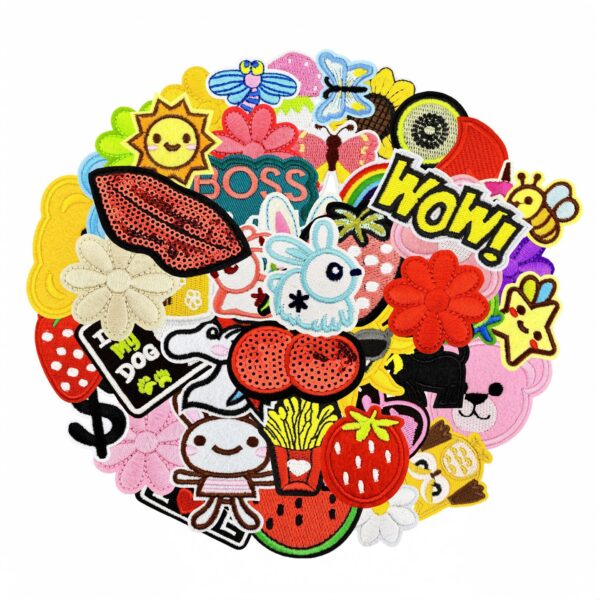 Wholesale Cartoon Embroidered Patches - Bee, Rabbit, Strawberry Designs for Children's Clothing, Everyday Use