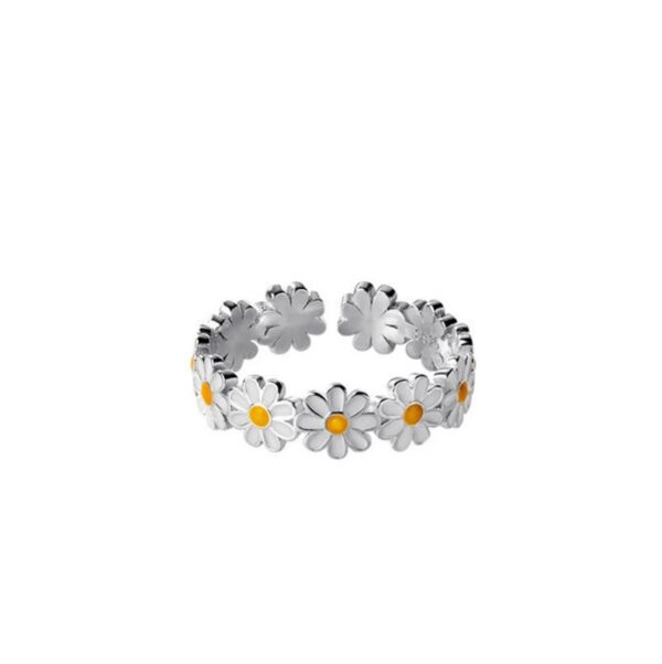 Wholesale Trendy Little Flower Ring Alloy Adjustable Fashion Accessory for Women