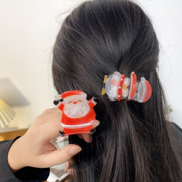 Wholesale Chic Acrylic Santa Claus Hair Claw Clip Fashion Hair Accessory for Women