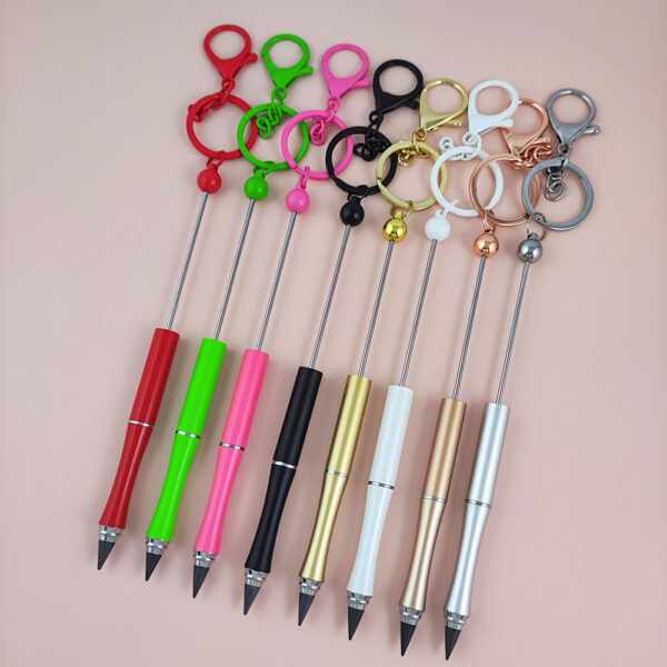oly-0a7926fada8c4f11afeb446599b95e0e Wholesale Metal Keychain Pencil with Hidden Eraser for Students DIY Portable Bag Charm