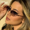 oly-0a793eba0b00d0985f0302434c322386 Wholesale Trendy Oval Frameless Metal Sunglasses UV Protection Summer Outdoor Shades
