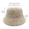 Wholesale Korean Japanese Style Beige Bucket Hat Sun Protection Winter Fashion Accessory Gift for Women