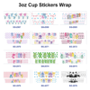 oly-0a880ff671c4d4f22ae3b6e963474553 Wholesale 8pcs Mixed Cute Rainbow Cartoon Bear Print 3oz Cup Stickers Wrap OLY Exclusive