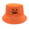 Wholesale Halloween Themed Fashion Fisherman Hat with Pumpkin and Monster Design Trendy Sun Protection Hat for Party or Everyday Use