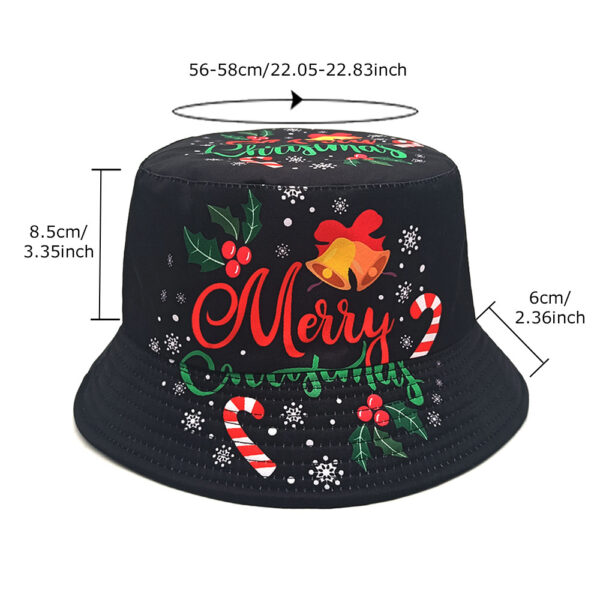 oly-0a91b685cd80d692788613b323416d9f Wholesale Christmas Pattern Fisherman Hat Sun Protection Foldable Unisex