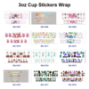 oly-0a969b9522633c0b5d46d2516cea3df5 Wholesale 8pcs Assorted Designs 3oz Cup Stickers Wrap OLY Exclusive