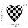 oly-0a9a6b1d711dbc25926475109dc3fc71 Wholesale Black White Plaid Embroidered Patches Set - Star Lightning Heart Design Fashion Accessory for DIY Clothing Decor