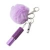 Wholesale Rhinestone Perfume Bottle Keychain with DIY Pom-Pom Set, Blue Plastic Decorative Car Key Accessory for Wedding Gift