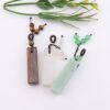 oly-0aa1cc88cc6147ad394af12ae1d0068b Wholesale Cylindrical Woven Crystal Keychain Pendant Stylish Geometric Gemstone Jewelry Accessory for Bag Charm Gift