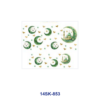 Wholesale 2/4/8pcs Watercolor Moon Star Building Print Mini Cup Keychain Sticker