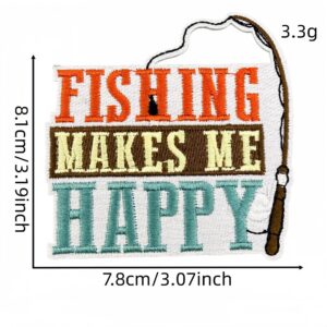 Fishing themed cloth stickers 10 #