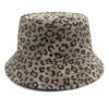 oly-0acf56364f386f6b6f9ce3e4c103ee43 Wholesale Corduroy Leopard Print Reversible Bucket Hat for Women Trendy Casual Sun Hat