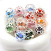 oly-0ae5b9afdd36c037e34031e94d50ae80 Wholesale Hollow Star Alloy Beads Silver Zircon Ball DIY Phone Chain Charm