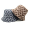 Wholesale Boutique Unisex Gray Checkered Bucket Hat for Sun Protection