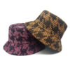 Wholesale Chic Houndstooth Print Bucket Hat Women's Sun Protection Fashion Accessory