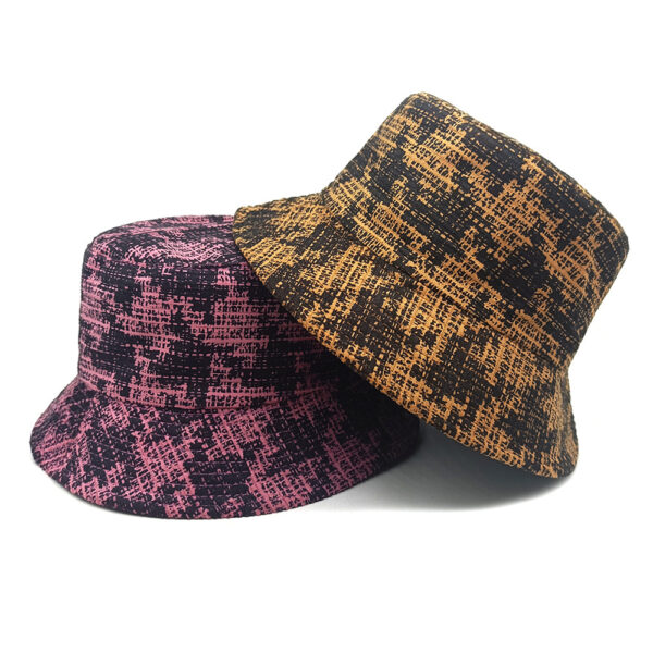 Wholesale Chic Houndstooth Print Bucket Hat Women's Sun Protection Fashion Accessory