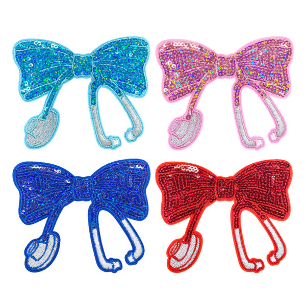 oly-0af97048bce9b401a360ea9ede56d9c0 Wholesale Stethoscope Design Sequins Patch Iron-On Back Adhesive for Coat Decoration DIY Craft
