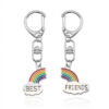 Wholesale Alloy Rainbow Keychain Pendant Pair Korean Style Decorative Accessory for Bags or Keys
