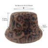 Wholesale Chic Leopard Plush Bucket Hat for Women Winter Sun Protection Boutique