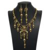 Wholesale Halloween Skull Necklace Ancient Gold Plated Gothic Style Party Wear Fashion Accessory
