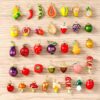 Wholesale Trendy Faux Fruit Vegetable Pendant Charms 5 Pack Zinc Alloy DIY Jewelry Accessories in Purple Radish